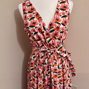Modcloth "Instant Energy" Faux-Wrap Dress in Hide & Purr
